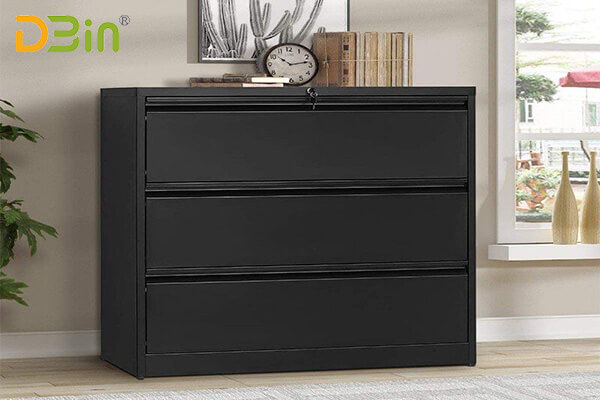 metal black 3 drawer lateral filing canbinet manufacturer